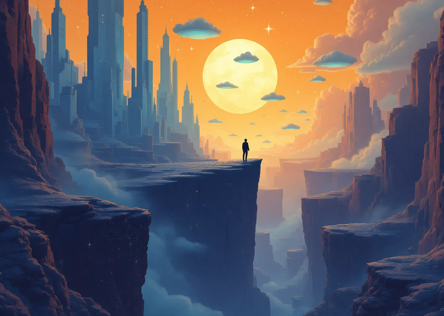 Editorial illustration of two discovery systems splitting apart, one driven by ranked link towers and the other by recommendation pathways, citations, and answer-surface coverage