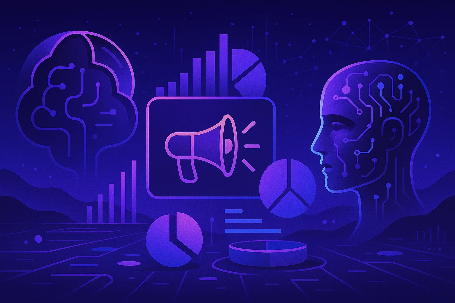 AI advertising market bifurcation visualization