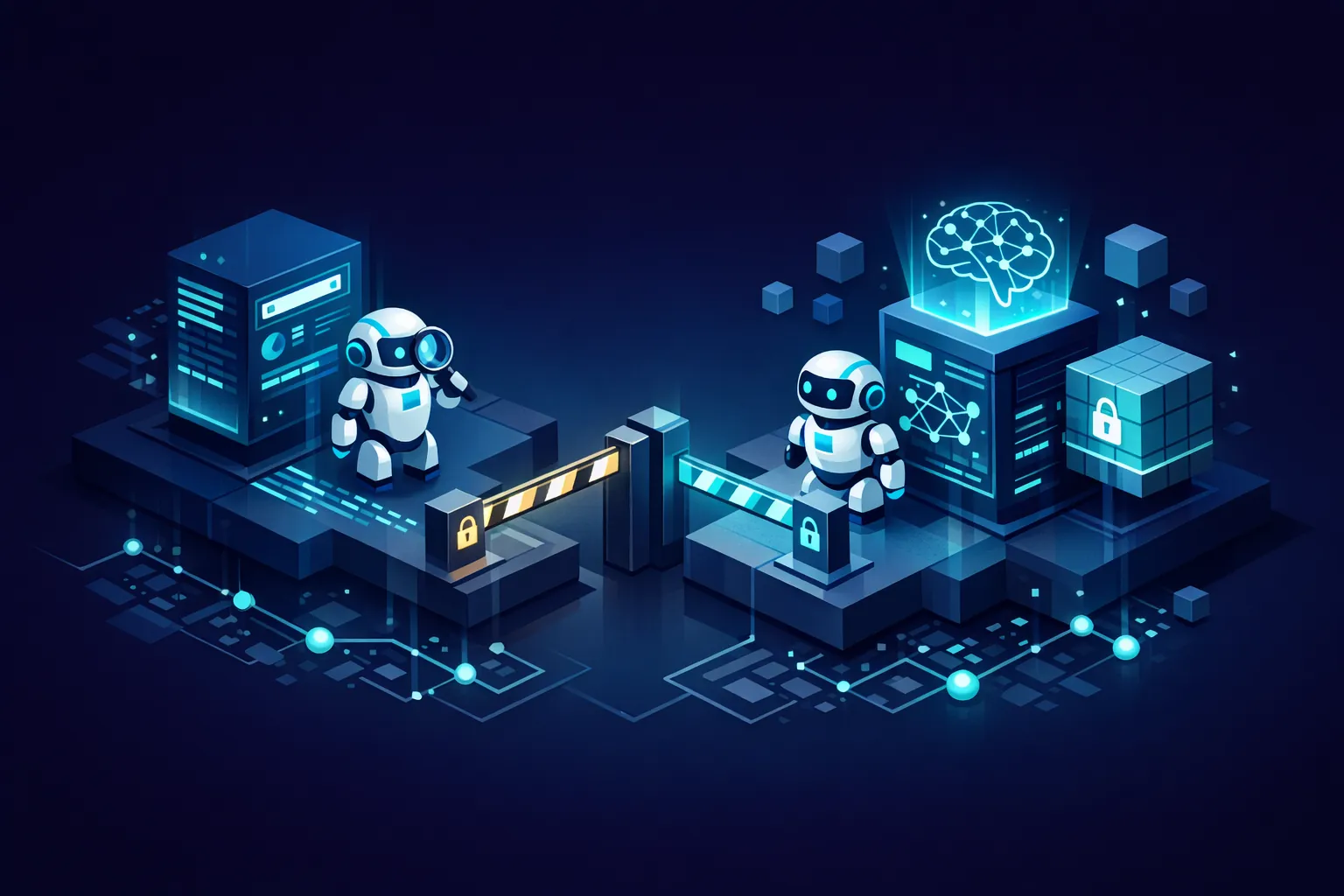 AI bot robots.txt configuration diagram