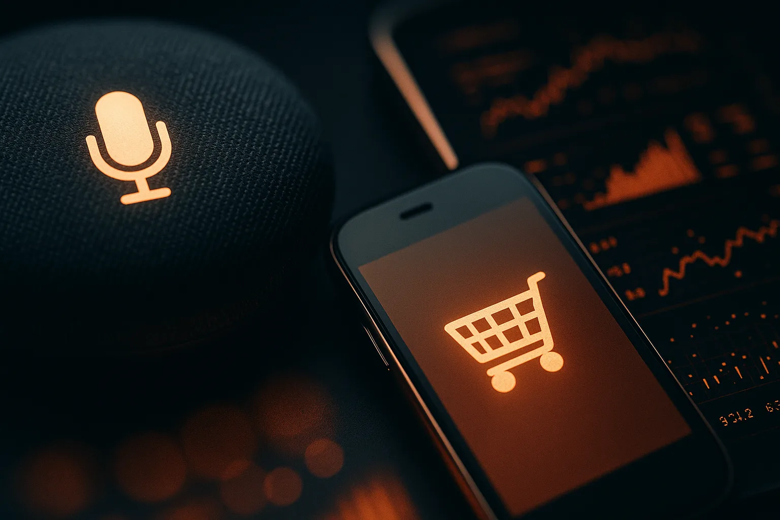 Voice commerce AI agent ecosystem visualization